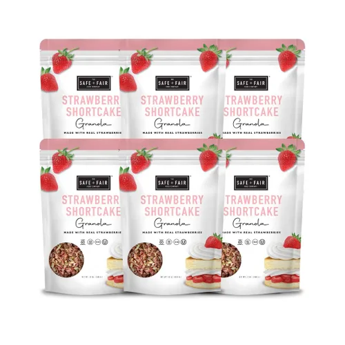 Miniatura 16 de Safe + Fair - Granola de Pastel de Cumpleaños, sin gluten, vegano y a base de plantas con chispitas naturales, 0g de grasas trans, sin OGM, kosher