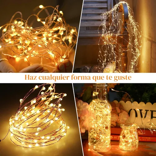Miniatura 3 de Selarlyt Guirnalda de 200 luces LED solares de 72 pies para exteriores, luces de hadas solares para exteriores, impermeables, con 8 modos, luz