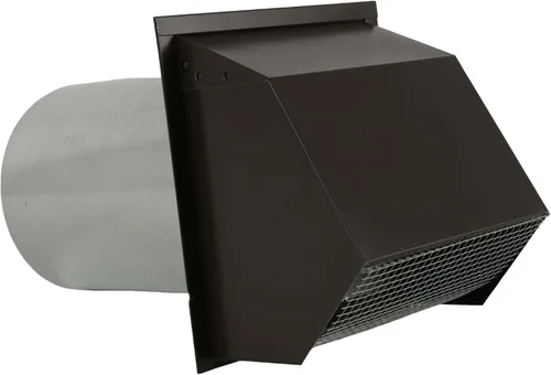 RDP Ventilación de pared con capucha con pantalla y compuerta (8 pulgadas, marrón)