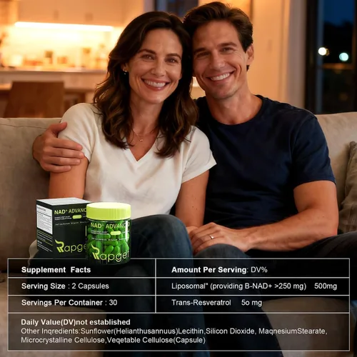 Miniatura 6 de RAPGET Suplemento liposomal NAD + Resveratrol - Suplemento NMN alternativo de alta pureza NAD + Suplemento para energía - Apoyo a la salud celular