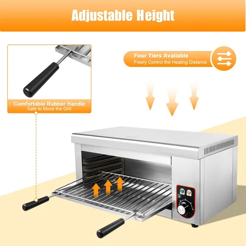 Miniatura 4 de Horno eléctrico de una sola pared, horno tostador de convección de 1500 W, capacidad media, hornear, asar, freír al aire, tostar, mantener el calor