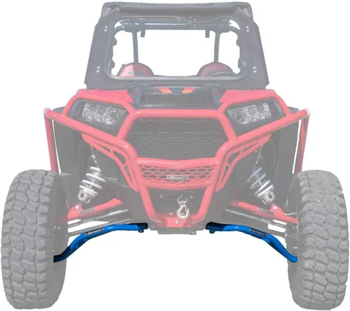 Miniatura 11 de SuperATV Brazos en A de alta distancia para Polaris RZR XP 1000 / XP 4 1000 2014-2023 Rojo Brazos inferiores ajustables Espacio libre