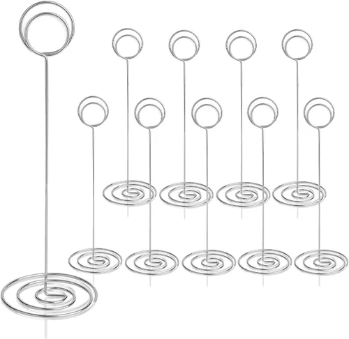 Miniatura 9 de Soportes para números de mesa, 10 unidades de 8.75 pulgadas de alto, soportes para tarjetas de mesa para bodas, fiestas, graduaciones, recepciones