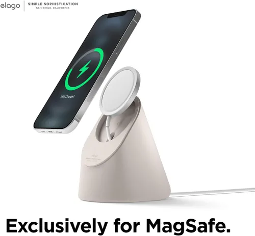 Miniatura 6 de elago Soporte de carga MS1 compatible con cargador MagSafe, soporte de silicona de alta calidad compatible con iPhone 17/16/15/14/13/12, diseñado