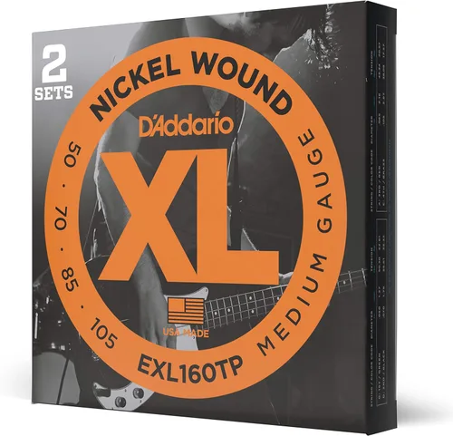 Miniatura 31 de D'Addario XL Nickel EXL170S - Cuerdas para bajo de 4 cuerdas con entonación perfecta, sensación uniforme, durabilidad potente, calibre 45-100