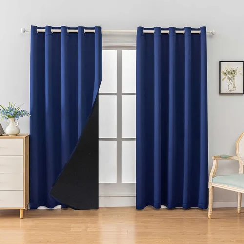 Miniatura 40 de Anytime Juego de 2 paneles de cortinas 100% opacas, con aislamiento térmico para dormitorio, paneles de sombreado completo