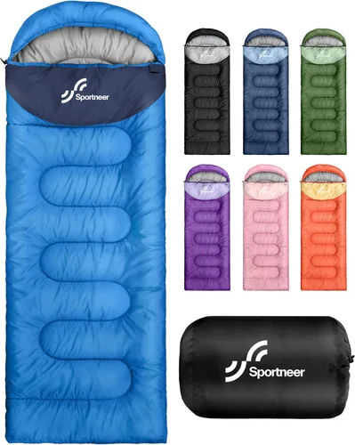 Miniatura 10 de Sportneer Sleeping Bag for Adults & Kids, Cold Weather & Warm Waterproof Camping Sleeping Bag, Compact Portable for Camping Hiking & Travel Negro