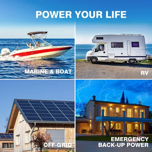 Miniatura 7 de Batería LiFePO4 de 12V 50Ah Batería de litio de 12V 50Ah, más de 4000 ciclos profundos Baterías de litio marinas con BMS integrado de 50A 640Wh