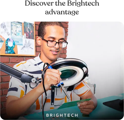 Miniatura 9 de Brightech Lightview Pro - Lupa con soporte y luz, lámpara de pie con lupa con base rodante de 6 ruedas para tratamientos faciales y pestañas, luz