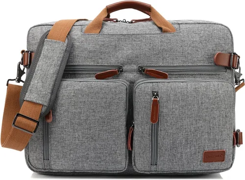 Miniatura 8 de CoolBELL Mochila convertible tipo mensajero, bolsa de hombro, funda para laptop, bolso de mano, maletín de negocios, mochila de viaje