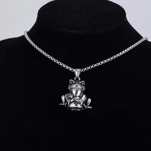 Miniatura 7 de FAZOVIN Collar de animales con colgante de águilaranabúhogatito con cadena de acero inoxidable de 23.6 pulgadas para hombres y mujeres