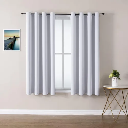 Miniatura 146 de ChrisDowa - Cortinas de cenefa pequeñas para cocina, cortinas cortas con ojales y aislamiento térmico para oscurecer la sala y habitación