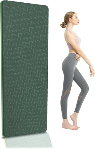 Miniatura 7 de Yoga Mat 1/3" (8mm) Thick Non-Slip, Women Men Fitness & Exercise Mat, 72"Lx24"W Eco-Friendly TPE Workout Mat with Carrying Strap for Yoga, Pilates