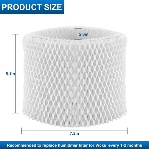 Miniatura 6 de TOMOON WF2 - Filtro humidificador de repuesto para humidificadores Vic.ks V3500 V3100 V3900 V3700 VEV320 Ka z 3020 y Re-Lion WA-8D Cool Mist