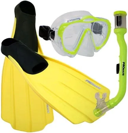 Miniatura 2 de PROMATE Juego de aletas de esnórquel para niños, máscara de buceo para niños Azul