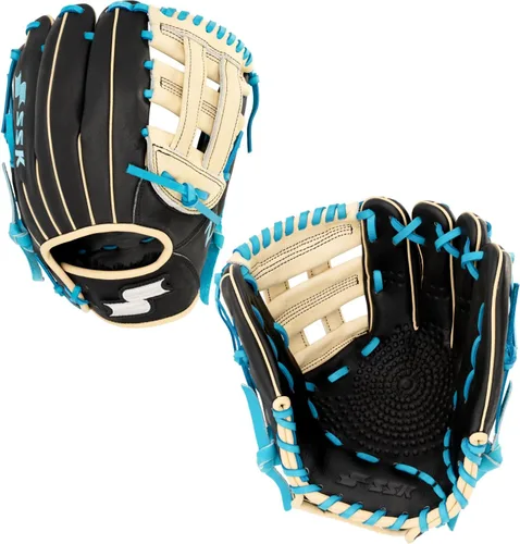 Miniatura 46 de SSK Z5 Craftsman Guante de béisbol para infield – 11.25” - 11.5” - 11.75” - 12” – Lanzamiento con mano derecha y izquierda Rojo/Verde Kelly/Blanco