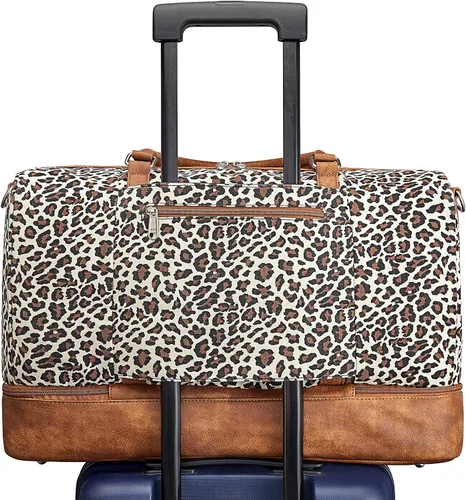 Miniatura 4 de Newshows Bolsa de viaje para mujer con manga para equipaje, marrón (Leopard-brown)), Newshows SM04V949