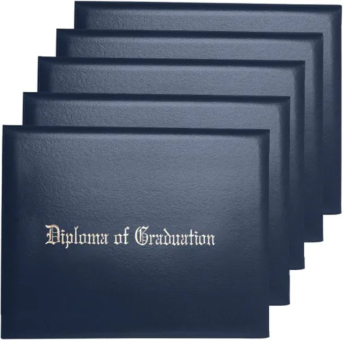Miniatura 13 de Funda para diploma de 8.5 x 11 pulgadas, certificado acolchado de cuero sintético de graduación (negro)