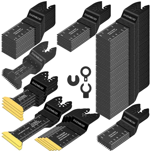 Paquete de 100 hojas de sierra oscilantes, cuchillas multiherramienta profesionales para clavos de metal suave y plástico de madera dura, kits de