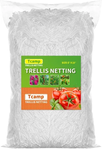 Tcamp Red enrejada de poliéster resistente para plantas, 5 x 15 pies (paquete de 1) (5 pies x 15 pies)