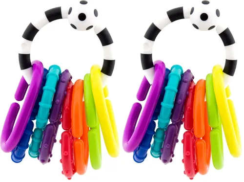 Miniatura 5 de Sassy Ring O Links - Juego de 9 piezas, eslabones para cochecito o asiento portador, 0+ meses