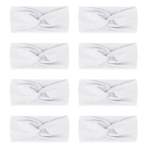 Miniatura 74 de DRESHOW Paquete de 8 diademas anudadas para mujer, con tiras cruzadas, antideslizantes, bohemias, trenzadas, accesorios para el cabello