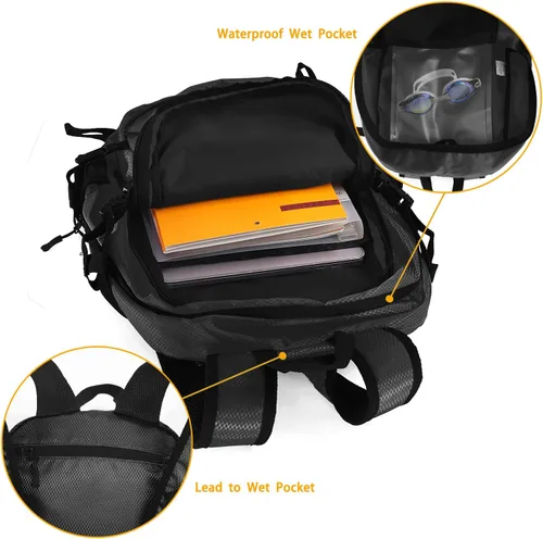 Miniatura 3 de WOLT Mochila de viaje plegable de 40 L, mochila plegable y ligera para hombres y mujeres, bolsa de senderismo impermeable para acampar al aire libre