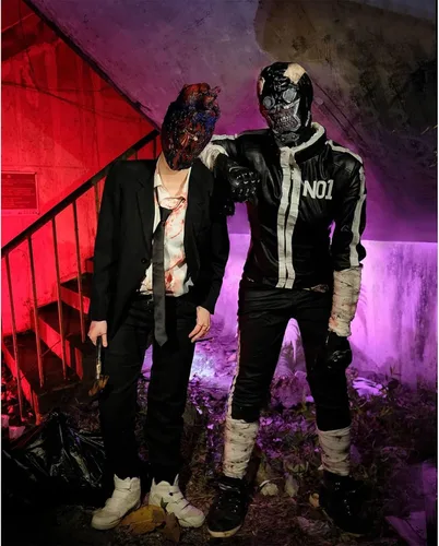 Miniatura 6 de VZQI Máscara de anime de terror Cosplay NOI máscara Cos Anime Halloween Horror látex accesorios