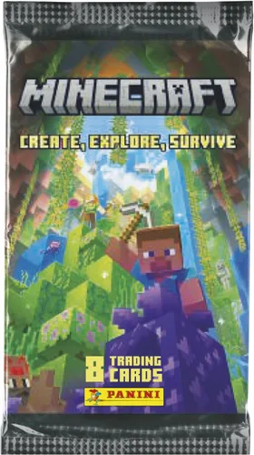 Miniatura 2 de Panini Minecraft Trading Cards 3-Create, Explore, Survive Caja de 18 bolsillos, 004734BOX18F