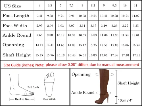 Miniatura 7 de Modatope Botas altas hasta la rodilla para mujer, botas de plataforma con punta puntiaguda, botas altas de tacón alto de aguja de 4 pulgadas, botas
