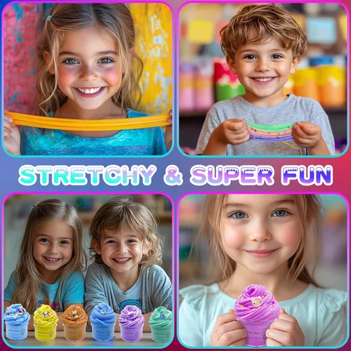 Miniatura 3 de Paquete de 14 kits de slime de mantequilla, suave y antiadherente, regalos de cumpleaños para niñas y niños, recuerdos de fiesta de Pascua