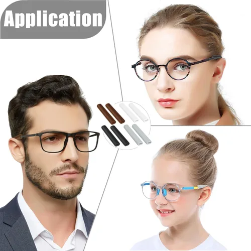 Miniatura 6 de 3 pares de cojines de silicona para orejas de gafas, sujetadores antideslizantes para orejas de gafas, piezas de goma antideslizantes para orejas