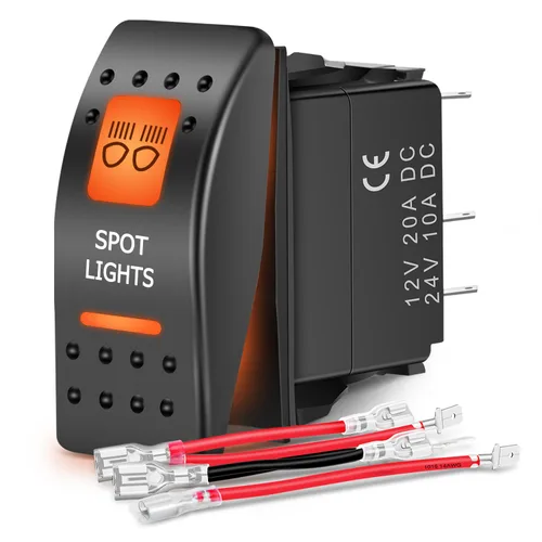 Miniatura 27 de Nilight - Interruptor basculante de luces de respaldo para UTV, encendido/apagado, interruptor de barra de luz LED de 5 pines SPST