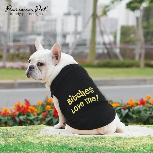 Miniatura 6 de Parisian Pet Camisa para perros – Camisas para perros pequeños – Ropa negra sin mangas para cachorros – Ropa transpirable para perros – Ropa