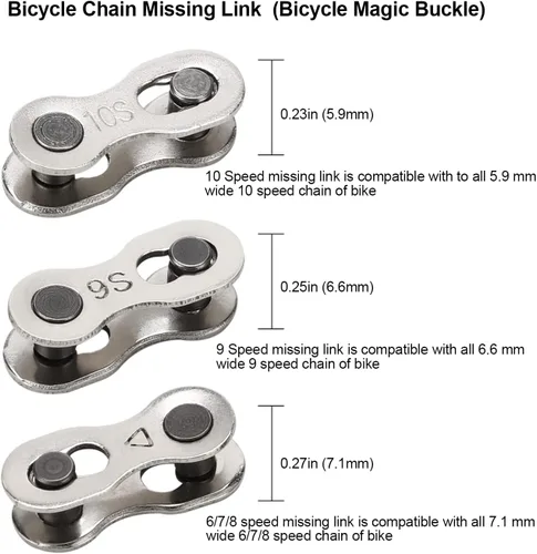 Miniatura 8 de Oumers Alicates de eslabones para bicicleta, divisor de cadena, 6 pares de eslabones perdidos de bicicleta, alicates de cadena de enlaces rápidos