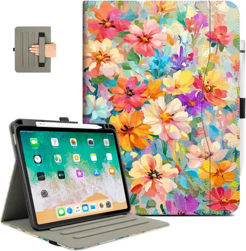 Miniatura 24 de Vimorco Estuche de Cuero para iPad Air 4ª/5ª 10.9, para iPad Air 11 6ª M2, para iPad Pro 11 pulgadas 4ª/3ª/2ª/1ª Generación, Soporte para Lápiz, Asa