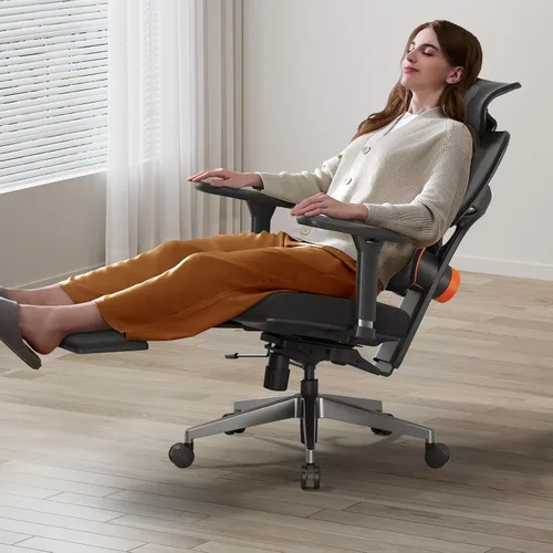 Miniatura 2 de Newtral Silla de oficina ergonómica, silla de escritorio de oficina en casa, silla de oficina grande y alta, soporte lumbar de seguimiento Negro