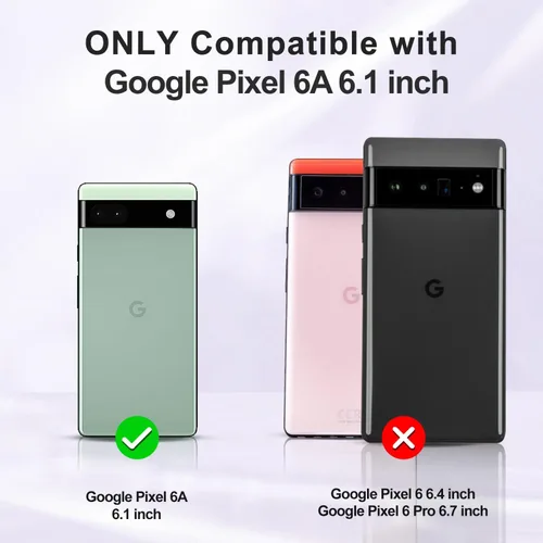 Miniatura 7 de Bizzib para Google Pixel 6A Funda de cuero tipo cartera con tarjetero, cubierta tipo libro con pata de pie, cierre magnético, funda protectora a