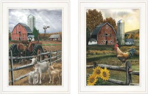 Miniatura 4 de Trendy Decor4U Farm Life by Ed Wargo - Arte de pared con estampado de madera, multicolor