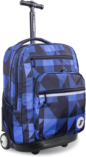 Miniatura 19 de J World Sundance Mochila Rodante para Laptop para Niñas y Niños. Mochila Escolar con Ruedas, Rombos negro, 20 pulgadas