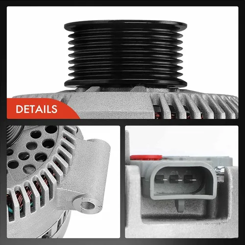 Miniatura 7 de A-Premium Alternador compatible con Ford F-250 95-96, F-350 95-97, E-450 E-550 Super Duty 2003, E-350 Econoline Club Wagon 95-02 - V8 7.3L - 130Amp