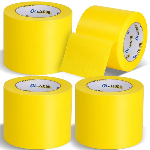 Miniatura 14 de Oleitodh 12 Rollos de Cinta Azul para Pintores a Granel 2 pulgadas x 660 Yardas, Cinta de Enmascarar para Pintores Sin Residuos Cinta de Pintura
