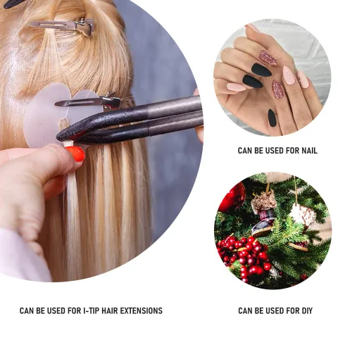 Miniatura 7 de Pegamento de queratina para extensiones de cabello, 800 pellets de gránulos de fusión en caliente, puntas de fusión en caliente para extensiones