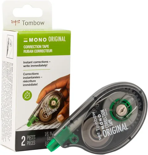 Miniatura 14 de Tombow 68620 Cinta correctora MONO, no recargable, 1/6" x 394", cinta blanca