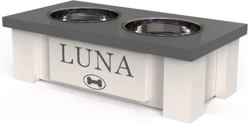 Miniatura 34 de GrooveThis Woodshop Soporte Personalizado de Cuenco Elevado para Perros de Tamaño Grande, Mediano, Pequeño y Extra Pequeño - Cuencos de Acero Negro