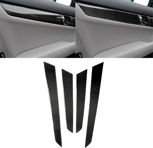 Miniatura 29 de para Mercedes-Benz Clase C W204 2011-2013 Real Cubierta de Panel de Fibra de Carbono Suave para Aire Acondicionado, Adhesivo de Marco de Panel