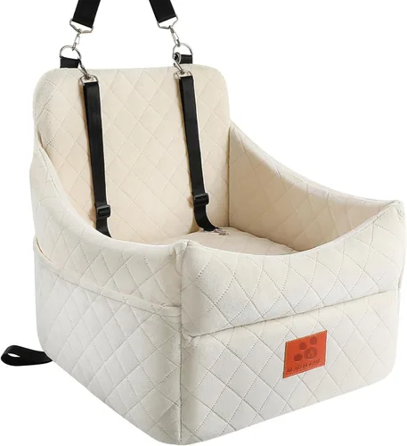 GL GLENSLAVE Asiento de automóvil para perros pequeños/medianos, asientos elevadores de automóvil con cojín grueso para perros de menos de 35