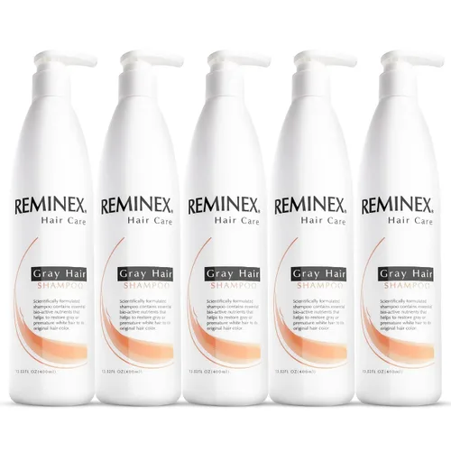 Miniatura 6 de Reminex Champú para cabello gris – Tratamiento hidratante que ralentiza el envejecimiento del cabello y ayuda a restaurar el cabello gris a su