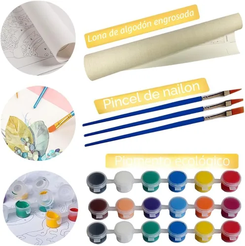 Miniatura 4 de Pintura personalizada por números, pintura personalizada por números para principiantes, pintura al óleo de lienzo para hacer tu foto, juego