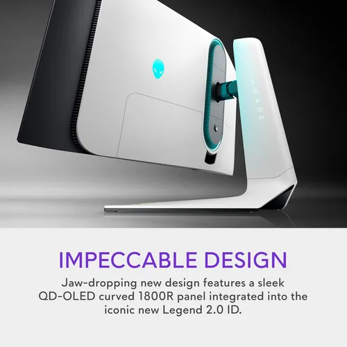 Miniatura 8 de Alienware - Monitor curvado para juegos Quantom Dot-OLED AW3423DW de 34.18 pulgadas, 3440 x 1440 píxeles a 175 Hz, curvatura 1800R, verdadero 0.1 ms